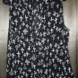 Womens Plus Fun & Flirt black/white crosses button front sheer blouse size 2X