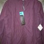 Womens Juniors Stitch Basic maroon zipper front water resistant jacket size  M