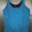 Womens Plus Pat Rego turquoise tank blouse shirt size 14/16W