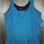 Womens Plus Pat Rego turquoise tank blouse shirt size 14/16W