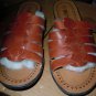 Basic Editions Leather Collection slip on sandals Womens size 9