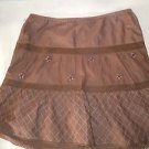 Juniors Hollister Brown Elastic Waist Skirt Size M