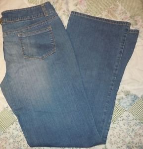 Womens Juniors Anchor Blue Boot Cut Jeans Size 11
