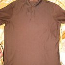 Perry Ellis brown mens polo shirt size L FREE SHIPPING