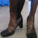 Womens Brown multi-color Predictions ankle boots size 6 1/2