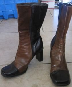 Womens Brown multi-color Predictions ankle boots size 6 1/2