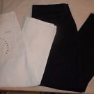 Lot of 2 Womens Jeans Calvin Klein White Old Navy the Diva Stretch Size 14
