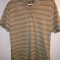 Mens Men America khaki Brown/green Polo Shirt Size Large