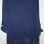 Plus size Womens Pure Energy Navy Blue Sheer Hi-Lo Blouse Top Size X (14W)