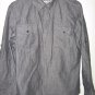 Mens Guys CCS Skateboard long sleeve button front charcoal gray shirt size M