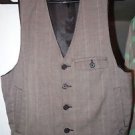 Mens Foreign Exchange Vest Size Small Grey/Brown
