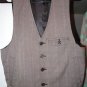 Mens Foreign Exchange Vest Size Small Grey/Brown