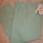 Womens Alfred Dunner Stretch Elastic Waist Pants Mint Green Size 12 Short NWT