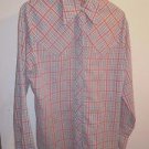 Mens Vintage Levi plaid button up shirt size XL
