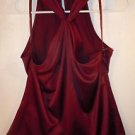 Womens Ann Taylor Loft Petites Burgandy  Maroon Red Blouse Size 12P