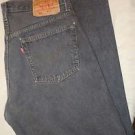 Mens Levis 501 Original Bottom Fly Classic Straight leg black jeans size 34x32