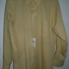 Mens Van Heusen Wrinkle Free yellow button front dress shirt size 15 32/33 NWT