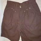 Honors Plus Size Brown Pleat Front Capri Pants Shorts Size 36/22W