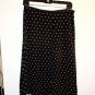 Evan Picone 100% silk black/white polka dot skirt size 8