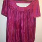 Womens Alyx blouse size XL magenta pink short sleeve top