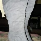 Womens grey knee high boots
