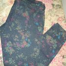 Juniors Arizona Jeans Dark Multi-color flower print ankle jeans Size 7