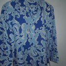 Womens Foxcroft fitted "LAKE" blue button wrinkle free shirt size 16 NEW