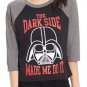 Juniors Disney Star Wars Darth Vader tshirt size S NWT