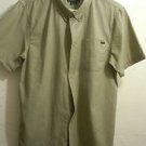 O'Neill Mens army khaki green Tailored Fit button down short sleeve shirt size M