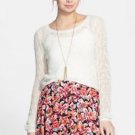 Juniors Lush button front skater skirt mauve print size Large NWT