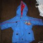 Outbrook Kids boys infant baby blue/red hooded jacket coat size 12mo