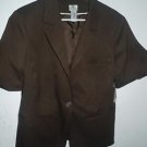 Womens Worthington Stretch Chocolate Brown Pinstriped jacket Plus size 18 NWT