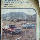 CLYMER SHOP REPAIR SERVICE  MANUAL FORD  MERCURY ESCORT LN7 LYNX 1981 - 1989