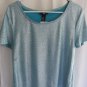 Womens H&M Blue/Silver Blouse Top Size XS NWT