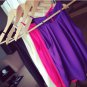 Womens Summer Loose Casual Chiffon Sleeveless Shirt Top Blouse Size M Purple