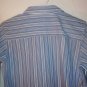 Womens Blue Striped Foxcroft Button Down Wrinkle Free Shirt Size 4P