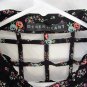 Womens Derek Heart Black Floral Sheer Sleeveless Button Front Blouse Size M