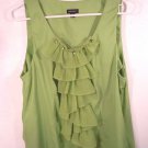 Womens Nine West lime green sleveless blouse size 12