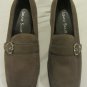 Laura Scott leather belted slip on oxfords taupe brown size 7