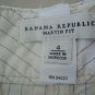 Womens Banana Republic Martin Fit Beige/Grey Pinstripe Cuffed Shorts size 4