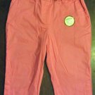 Womens St Johns Bay Pink Cropped Pants Size 8 NWT