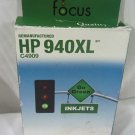 HP 940 XL Yellow Remaunfactured Ink Cartridge FOCUS (C4909) NEW SEALED Go Green