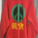 Fame "Hall of Fame" Peace Sign Red Pullover Sweatshirt Size XLarge