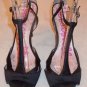 Womens Betsyville Betty Johnson Black Satin Heels Size 9