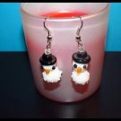 Delightful Roly-Poly Snowmen Pierced Earrings Winter/Holiday NEW
