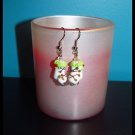 Cute White Skates Pierced Earrings Winter/Holiday NEW