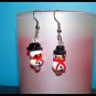 Darling Snowmen Piereced Earrings Winter/Holiday NEW