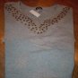 Misses Gray Studded Crop Top Sz XL NEW