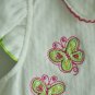 Baby Flutter Sleeve White Top + Green Gingham Ruffle Shorts (0-6 M)