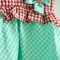 Green Gingham Ruffle Sleeveless Baby Dress (0-6 M)